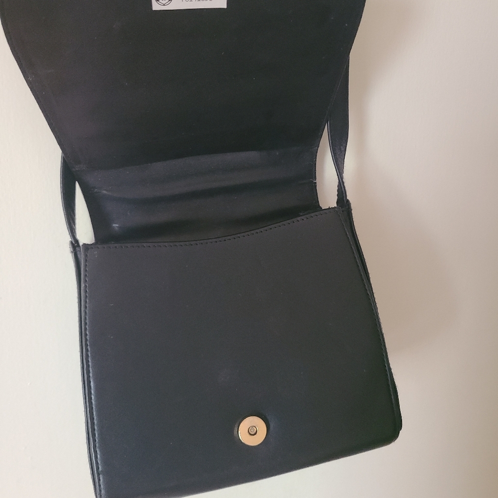 Black Leather Crossbody Bag - Picture 4 of 5